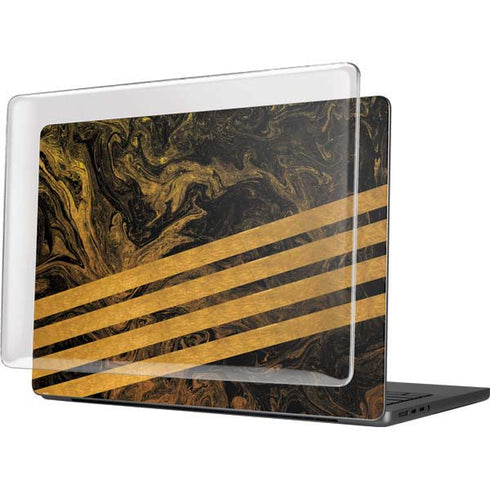 Striped Marble MacBook Pro 14in (2021-24) Case plus Skin